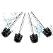 Produktbild WC Bürsten Schwarz 4er Set, WC Bürsten mit 6,5 cm Durchmesser, Klobürste Schwarz,Toilettenbürste mit Edelstahlgriff, Abnehmbare Bürstenköpfe,Toilet Brush, Toilettenbürste Edelstahl Klobürste Ersatz
