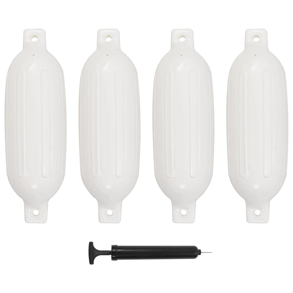 Mangloder Bootsfender 4er Set Weiß 58,5 x 16,5 cm PVC langlebiges Schutzzubehör für Wasserfahrzeuge, geeignet für Anker, Klampen, Marina, Kajak, Kanu, Schlauchboot, Yacht, Hafen, Angeln