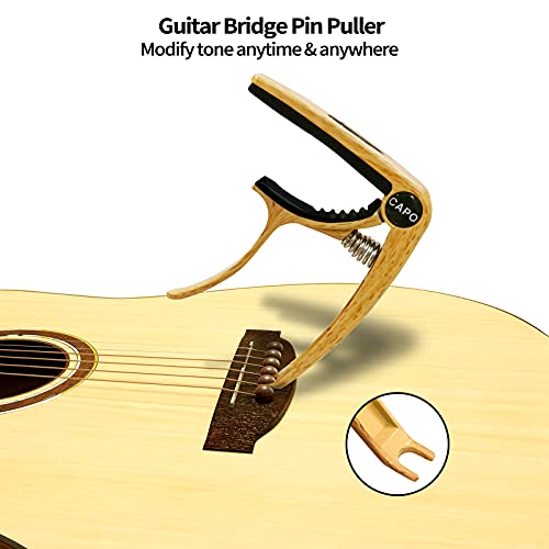 HOXEEJEE Capodastre pour Guitare avec 12 Médiators et Porte-médiators et extracteur de broches pour pont avec 0,46/0,71… - Les Beatles, Paul McCartney, John Lennon, RIngo Starr, George Harrison HOXEEJEE Capodastre pour Guitare avec 12 Médiators et Porte-médiators et extracteur de broches pour pont avec 0,46/0,71… – Image 5