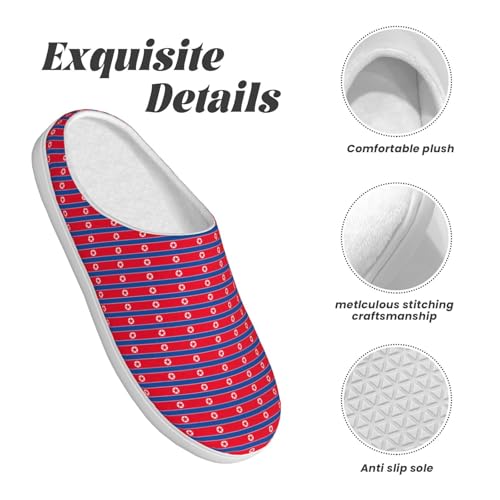 Chaussons drapeau coréen lavables et mixtes avec semelle TPR résistante - 5