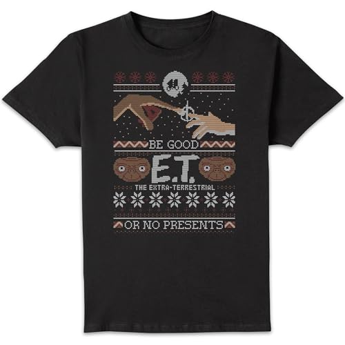 E.T. The Extra-Terrestrial Be Good or No Presents Men's T-Shirt - Black M