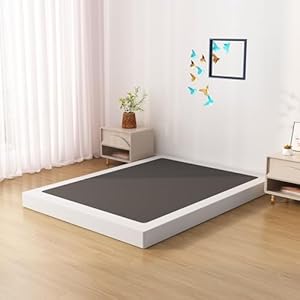 7 Inch Full Size Box Spring Bed Base, Low Profile Metal Boxspring Full Size with Fabric Cover, 3000 Lbs Max Weight Capacity Mattress Foundation, Noise-Free, Easy Assembly