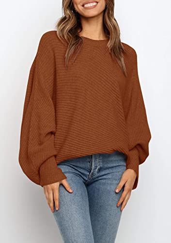 Image of Mafulus Womens Oversized Sweater Fall Winter Slouchy Pullover Jumper Tops