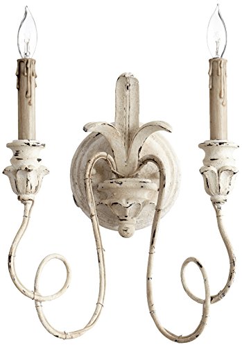 Quorum 5306-2-70 Traditional Two Light Wall Mount, Persian White