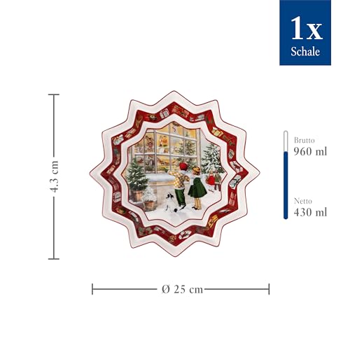 Miniatura 3 de Villeroy Boch Toy S Fantasy Fuente Grande, Cuenco Navideño Grande De Porcelana, Decoración De Juguetería, Cuenco Para Servir, Cuenco De Cerámica, Plato Hondo Navideño