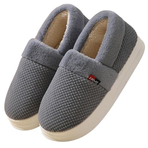 Chaussons hiver hommes en coton avec semelle épaisse antidérapante TPR taille 39 40