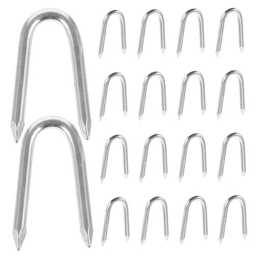 POPETPOP 1 Jeu U pour Fixation De Clôtures Agrafes De Jardinage Piquets U pour Stabiliser Clôtures Réseaux De Outils De Construction Durable 50 Pièces