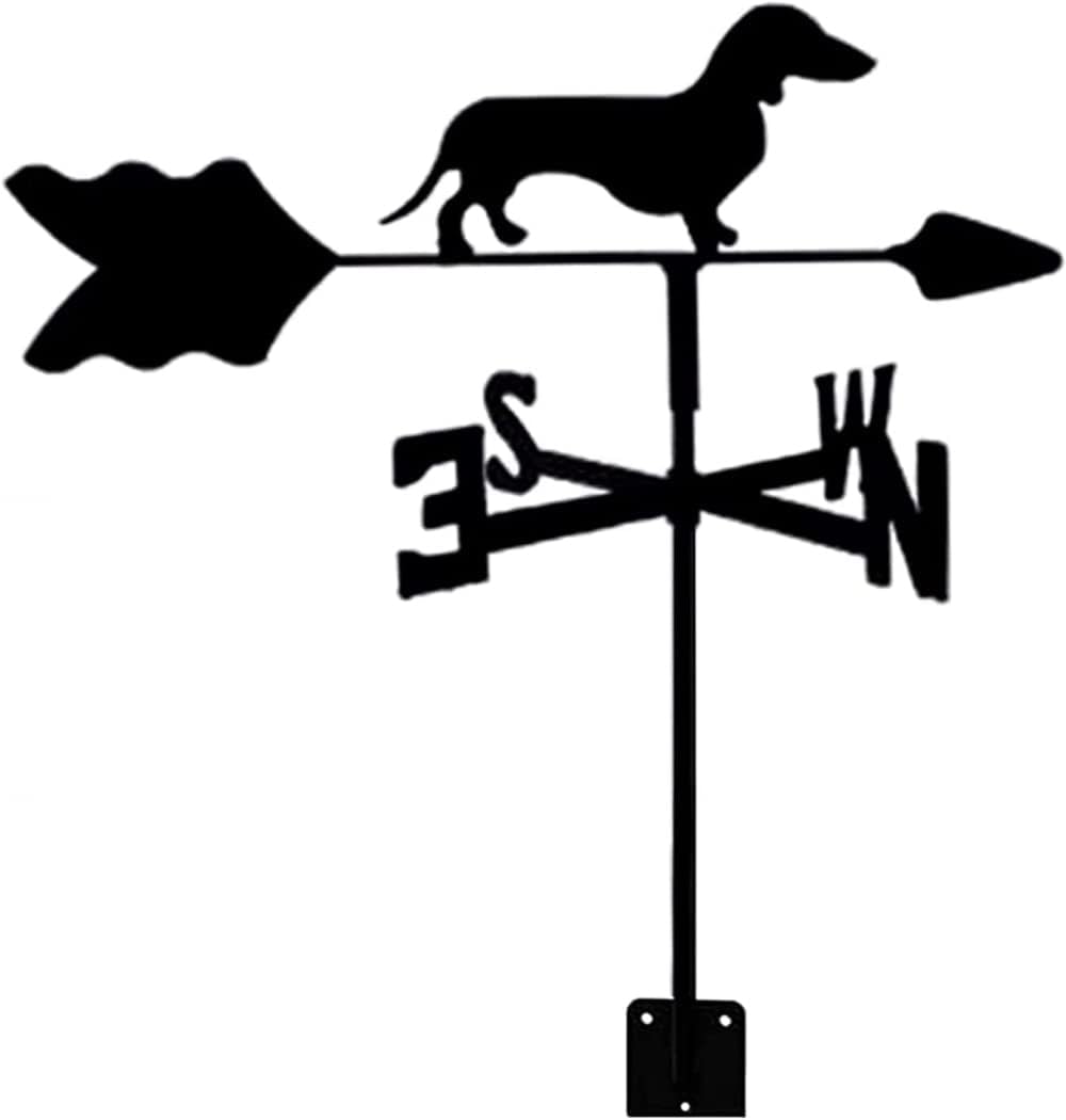 TAXXII Weather Vane Exquisite Weathervane Stainless Steel Wind Direction Indicator RetroFarm Scene Garden Stake Measuring Tool