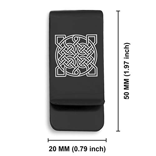 Stainless Steel Celtic Knot Classic Slim Money Clip Credit Card Holder2