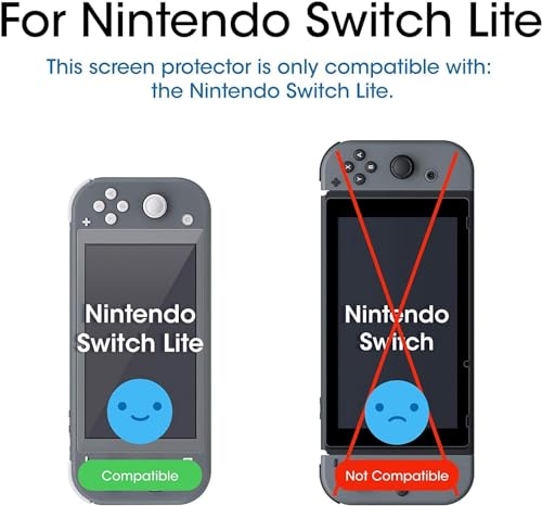 amFilm Tempered Glass Screen Protector for Nintendo Switch Lite 2019, 9H Drop & Scratch Protection, Easy Instllation & Bubble Free, HD Clear, Ultra Thin, Anti Fingerprint, 3 Pack - Thumbnail 2