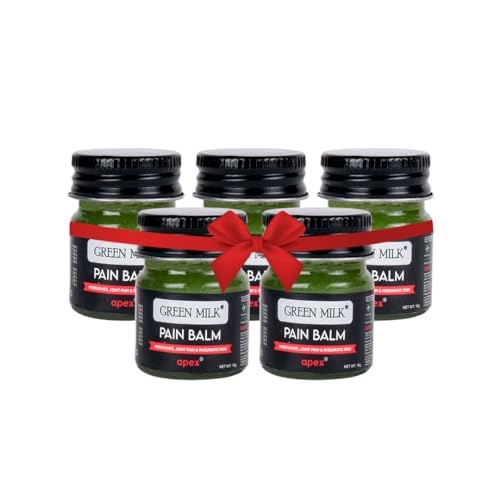 Image of Green Milk Pain Balm - Pack of 5 (10g Each) | Herbal Balm for Joint, Back, Neck & Muscle Pain Relief | Non-Greasy, Fast-Absorbing & Cooling Ayurvedic Formula