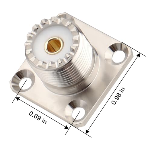 MOOKEERF Conector UHF SO239 Hembra 5 piezas miniatura 6