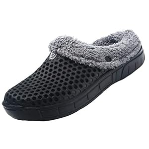 Heren Dames Gevoerde Klompen Bont Pluche Warme Winter Tuin Schoenen