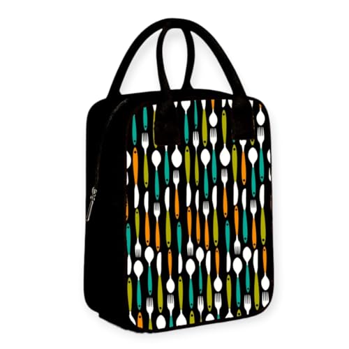 Image of Nibbler Lunch Bag Office Tiffin Bags for Men Women | Insulated Hot Cold Travel Lunch Bag | for Lunch Tiffin Box & Bottle | Multi-use Storage I for Office & School (Spoon)