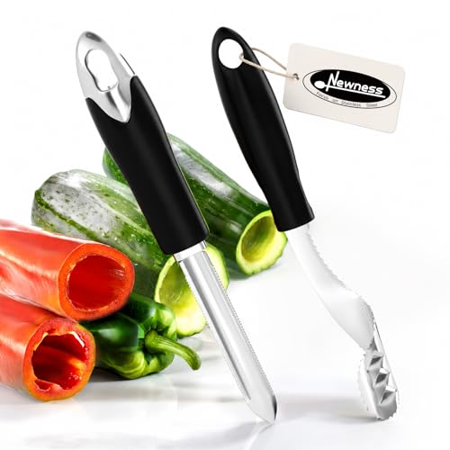 A dual-purpose stainless steel corer that tackles both jalapeños AND zucchini/cucumber — surprisingly specific and actually solves a fiddly kitchen problem beautifully.