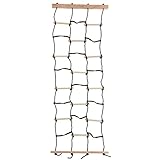 Kids Climbing Cargo Net With Nylon Rope and Wooden Dowels- Fun Outdoor Toy for Balance, Coordination...