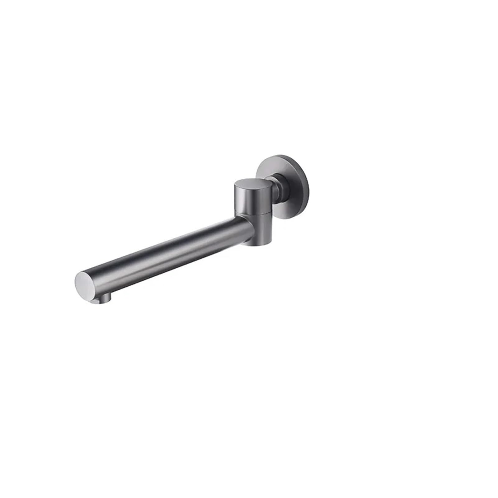 CVFRDD Bathroom Basin Faucet Tap, Mixer Swivel Spout Accessories Wall Mounted Water Outlet Black Grey Brass Bathtub Faucet Bibcock(Grijs)