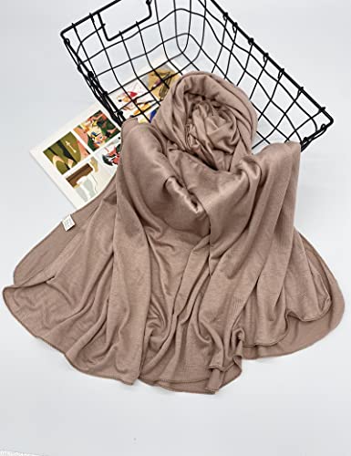 Hybeeh Premium Jersey Hijabs for Women - Cotton Scarfs in Sand