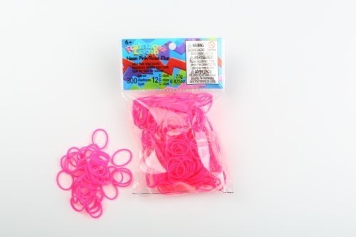 Elastiques Rainbow Loom Rose Fluo