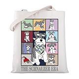 MYSOMY Schnauzer Gift The Schnauzer Era - Bolsa de hombro para amantes de Schnauzer, bolsa de compras Schnauzer para el propietario de Schnauzer, regalo para mamá, El Schnauzer Tb, 13.7inch*15.7inch