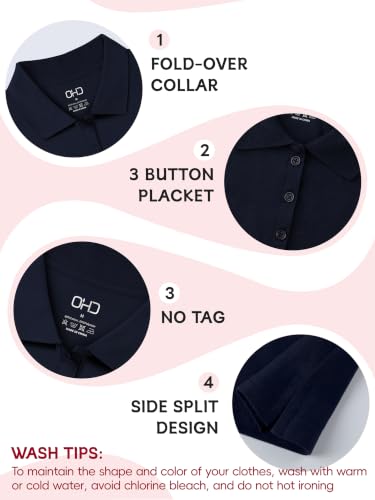 Image of OHD 3 Pack Girls Polo Shirt School Uniform Polo for Girls Cotton Soft Short Sleeve Classic Collared Shirt Size 3T-14