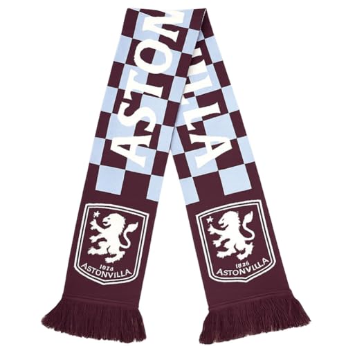Écharpe Aston Villa F.C. avec marque emblématique et motif carreaux Hy-Pro