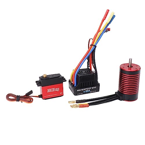 80A Brushless ESC, 4 Pólos 12 Slots Combinação de Motor Proteção Eficiente de Baixa Tensão para Carr