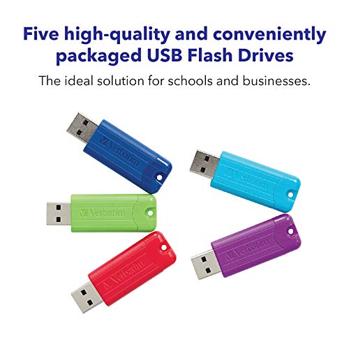 Verbatim 70387 16Gb Pinstripe Usb 3.2 Gen 1 Flash Drive Retractable Thumb Drive- 5 Pack thumb #2