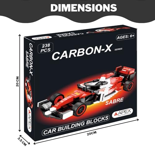 Apex Carbon-X F1 Car 238 Pcs Building Blocks Set Pack of 238 - Image 4