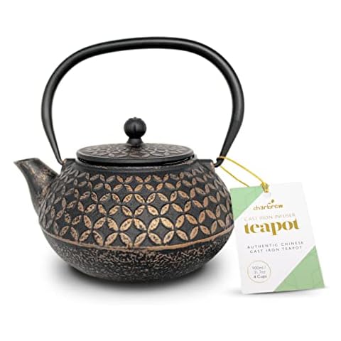 Charbrew Black & Gold Cast Iron Teapot Cover