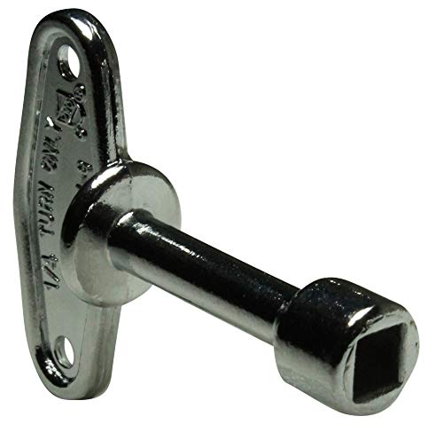 Image of Heavy Duty Loose Key 1 /2 in. NOM Comp Inlet x 3 /8 in. OD Compression Outlet Chrome Plated Brass 1 /4 Turn Single Piece Body Angle Stop Valve (2 Pack)