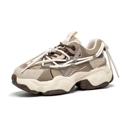 BEAU TODAY Womens Chunky Sneakers,Womens Fashion Sneakers,90s Comfortable Running Dad Shoes,Platform Casual...