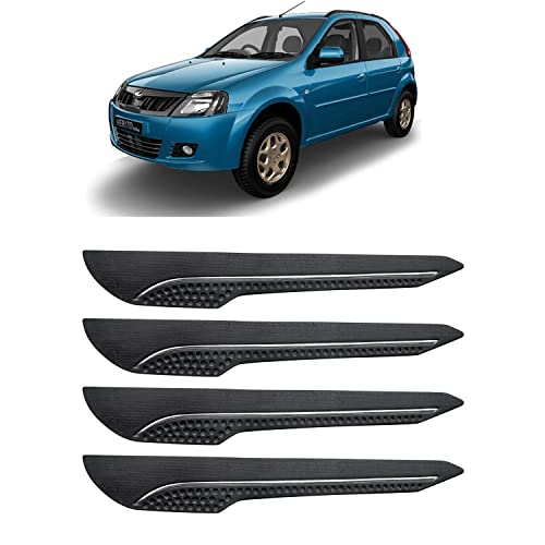 Image of AOSIS-Car Bumper Protector /Bumper Guard for Mahindra Verito Vibe with Single Chrome Stripe (4-Pcs)