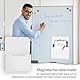 YUNXCNA 3 Stück Magnetischer Aktenhalter, 3 Größen, Magnetischer Papierhalter Dokumentenhalter, Wandaktenhalter, für Kühlschrank, Whiteboards, Zuhause, Aufbewahrungstasche, Weiß (S/M/L)