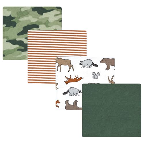 Image of Luvable Friends Little Treasure Flannel Receiving Blankets 4pk