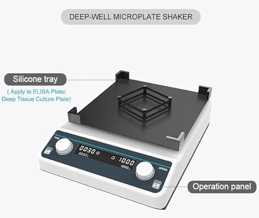 Digital Microplate Shakers Lab Microplate Oscillator with RPM Range 500-1200rpm RPM Increment 10rpm Horizontal Gyration Amplitude 3mm