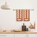 Peryiter 2 Pcs 18 x 26 Inches Mexican Kitchen Towel Talavera Hand Towel Dishtowel Mexican Kitchen Accessories Cielito Lindo Party Decor Holiday Absorbent Drying Cloth Home Decor(Brown,White)
