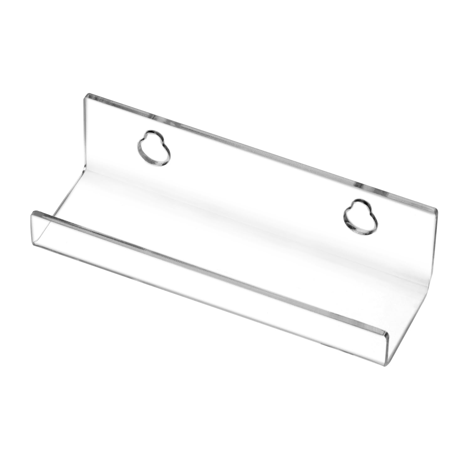 QWORK® 6-pak przezroczystych uchwytów na płyty winylowe, naścienny, akrylowy stojak na płyty ze sprzętem instalacyjnym (10 cm)