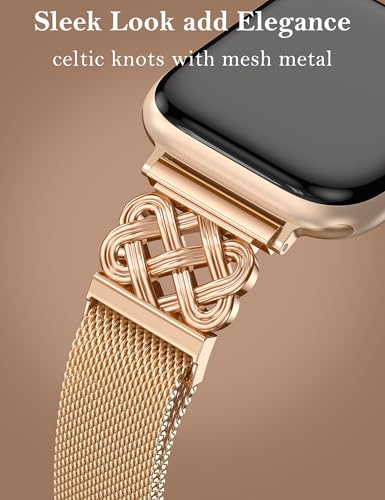 Stainless-Steel-Magnetic-Loop-Compatible-with-Apple-Watch-Band-41403849454442mm-Women-Metal-Mesh-Celtic-Knot-Dressy-Strap-for-iWatch-SE-Series-987654321Ultra12 411dqMJCckL