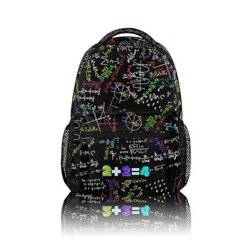 Kids School Backpacking Mathematical Formula Color Backpack for Teens Girls & Boys Middle School Aesthetic Students Bookbag 16 in Cute Lightweight Gym Travel Bag Sports Schoolbag
