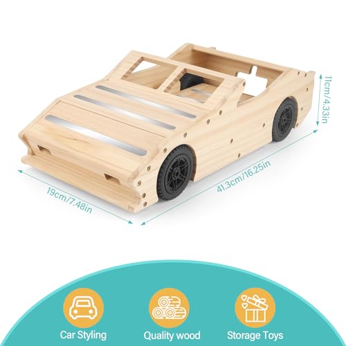 Image of Sports Car for Tonies Box Organizer Shelf Storage, for Tonie Shelf Magnetic, Compatible with Toniebox 1 /2 Player Tonies Figures Characters for Children, Display Collection 10~20 Characters