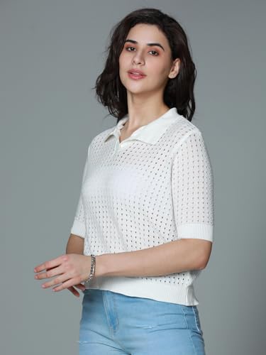 Image of HIGH STAR Women's Cotton Solid Regular Fit T-Shirt
