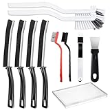 OGNWFUNK 10 Pcs Crevice Cleaning Brush Set – Hard Bristle Grout Brush & Gap Cleaner, Washing Machine Cleaning Brush Accessories, Deep Cleaning Supplies for Small Spaces in Kitchen & Bathroom