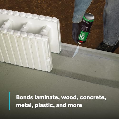 Image of 3M Hi-Strength 90 Spray Adhesive, Permanent, Bonds Laminate, Wood, Concrete, Metal, Plastic, Clear Glue, Net Wt 12.23 oz