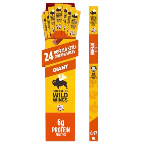 Slim Jim Giant Chicken Jerky Sticks, Buffalo...
