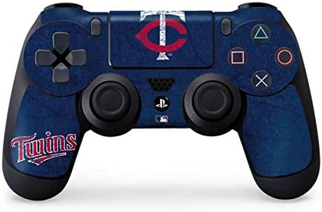 MLB Minnesota Twins Distressed Skin for Sony PlayStation 4/PS4 Dual Shock4 Controller, Blue