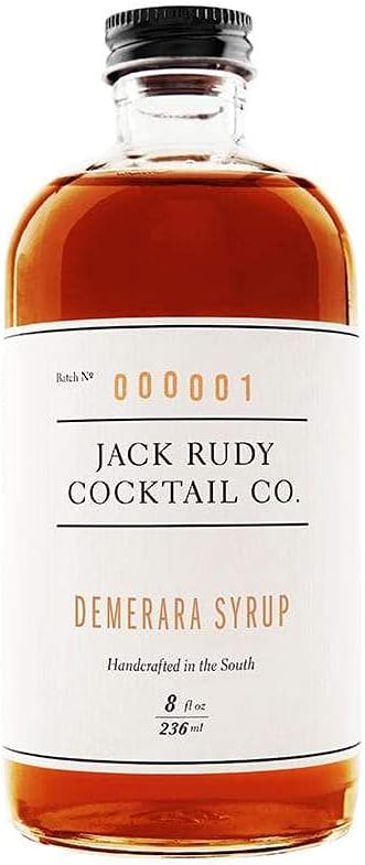 Jack Rudy Cocktail Co. - Demerara Syrup, Natural, for Whisky Old Fashioned and Rum Daiquiri Cocktails 236ml/ 8 fl oz