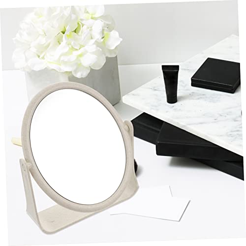 Espejo para maquillaje doble cara con luz LED giratorio miniatura 2