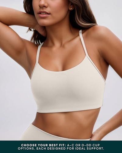 Image of PAVOI ACTIVE Yoga Racerback Bras for Women - Buttery Soft Low Support Scoop Neck Y-Back Thin Strap Sports Bra - FlexFlow