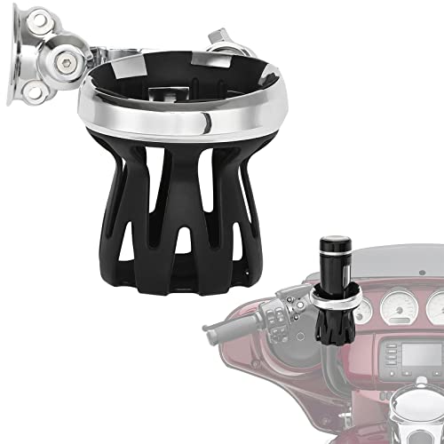 Image of 1''Handlebar Rider Cup Holder,Drink Holder w /Mount for Harley Sportster Softail Dyna Touring Street Glide Road King Road Glide Electra Glide Big Twin XL Twin Cam Clutch or Brake Perch